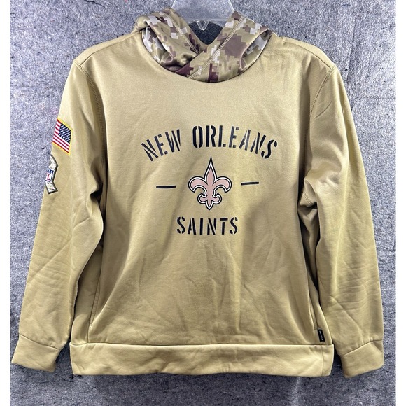 New Orleans Saints Hoodie M Nike Camo NFL Salute to‎ Service USA NFL Football - Picture 1 of 7